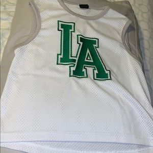 White mesh crop Jersey